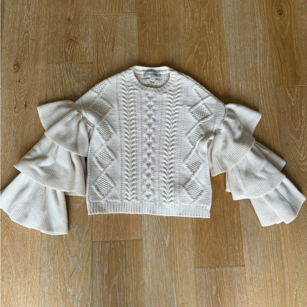 Valentino Ruffled Sweater Size: S